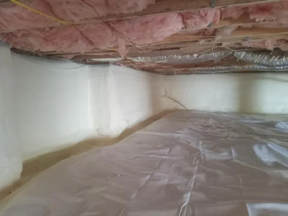 Crawl space encapsulation with closed-cell spray foam for Spray Foam Roofing in Bealeton